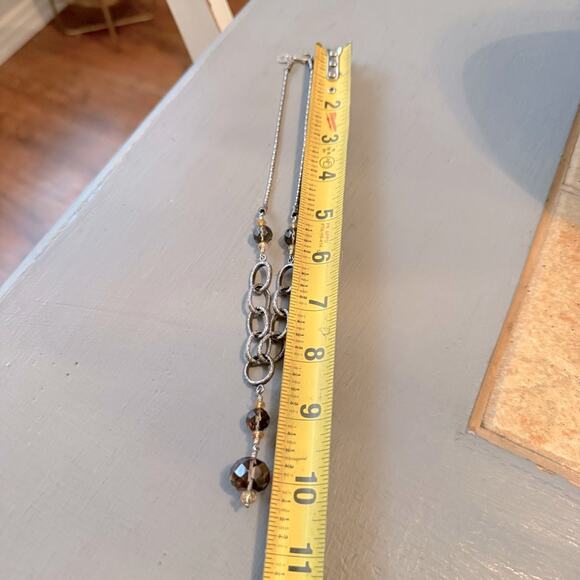 Silpada 925 Sterling Silver Chainlink Beaded Y Necklace - Picture 8 of 10